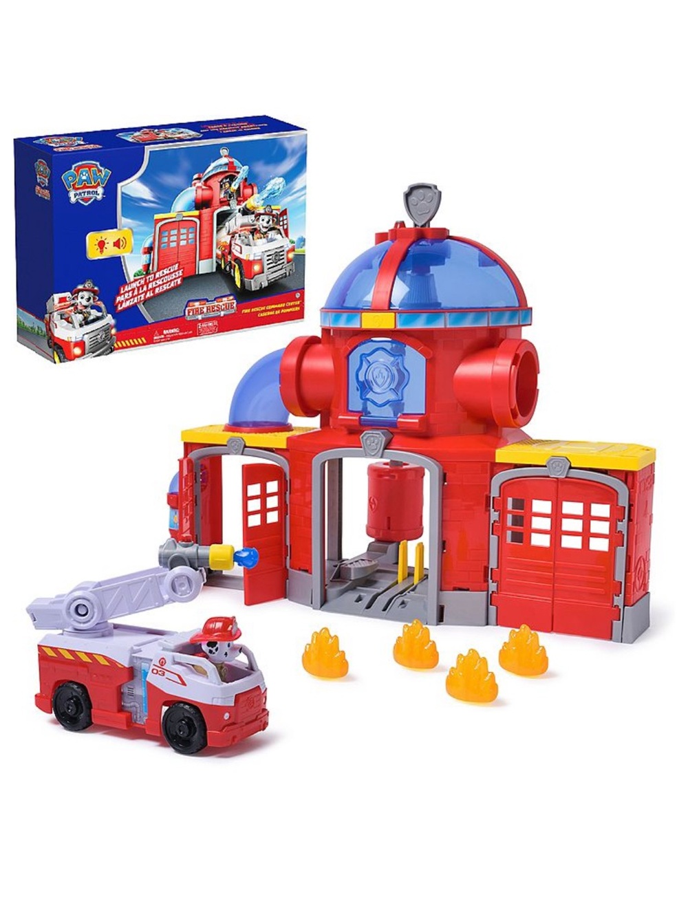 PAW PATROL Fire Rescue Command Center Playset with Marshall Figure